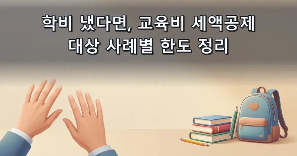 학비 냈다면, 교육비 세액공제 대상 사례별 한도 정리