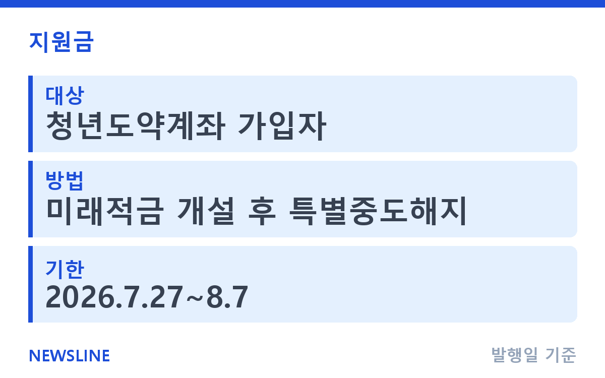 청년도약계좌 유지 중이라면, 청년미래적금 갈아타기 판단법 핵심 정보